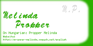 melinda propper business card